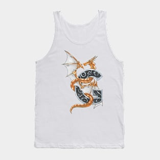 Gold gear dragon Tank Top